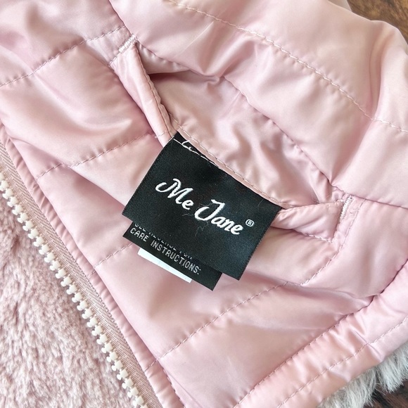 Me Jane Pink Coat with Hood and Faux Fur Interior Size 4 - Picture 6 of 8